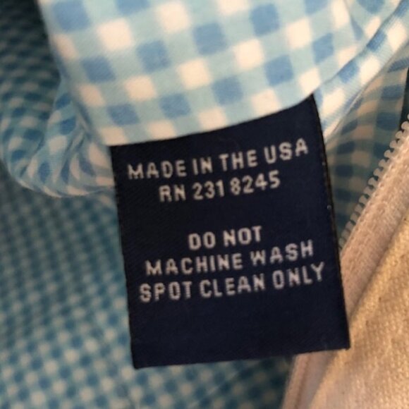 VINEYARD VINES Classic Canvas Uncle Sam Tote Bag Blue & White 17" - Picture 16 of 16